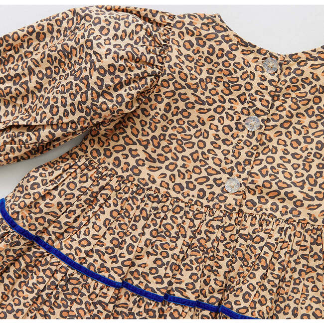 Maribelle 3/4 Puff Sleeve Dress, Mini Leopard - Dresses - 3