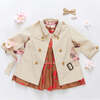 Trudy Double Breasted Trench Coat, Beige - Coats - 4