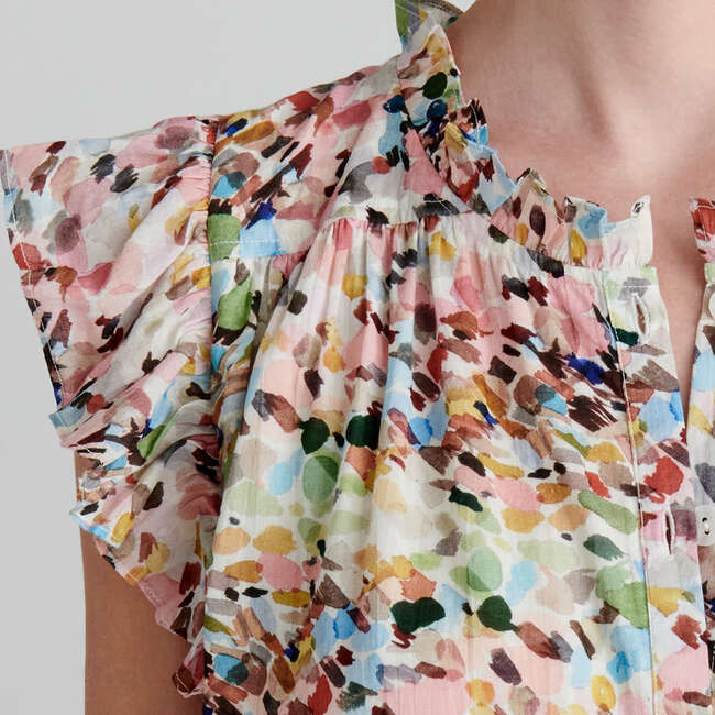 Women's Kalani Dress, Watercolor Brush - Dresses - 4