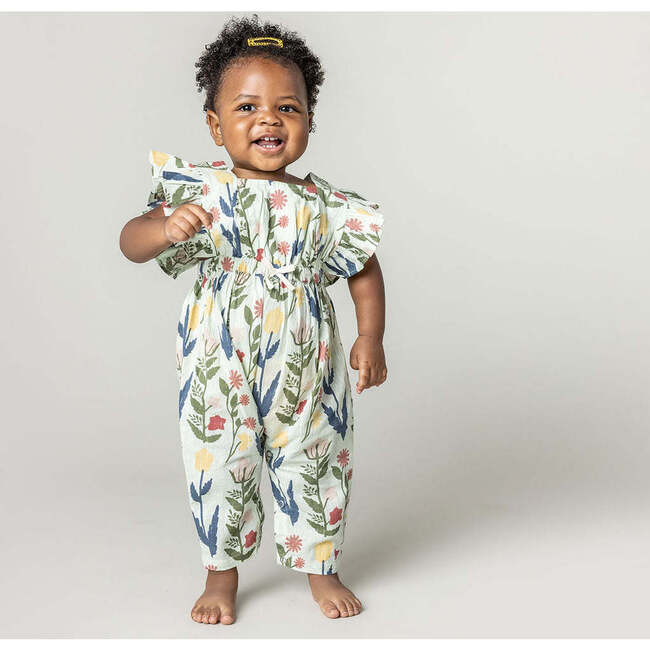 June Ruffle Sleeve Jumper, Paper Floral - Jumpers - 2