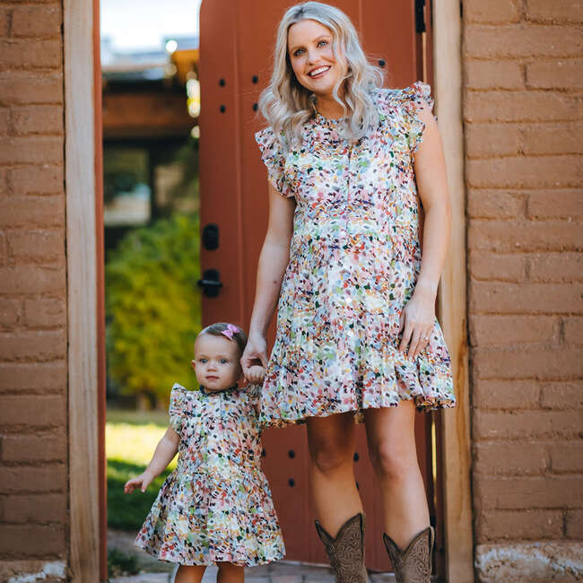 Women's Kalani Dress, Watercolor Brush - Dresses - 5