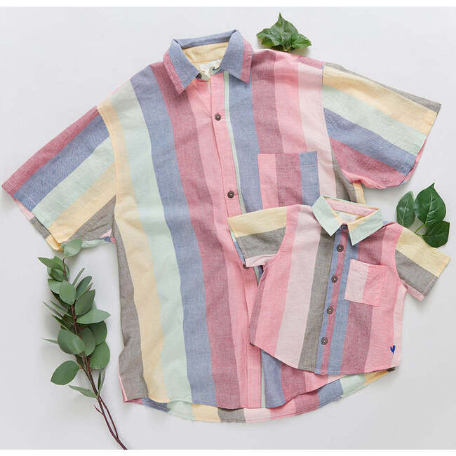 Jack Short Sleeve Shirt, Multi Wide Stripe - Shirts - 2