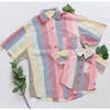 Jack Short Sleeve Shirt, Multi Wide Stripe - Shirts - 2 - thumbnail