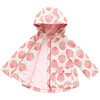 Rafa Zipper Raincoat, Pink Strawberries - Raincoats - 5