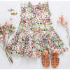 Kalani Ruffle Sleeve Dress, Watercolor Brush - Dresses - 7 - thumbnail