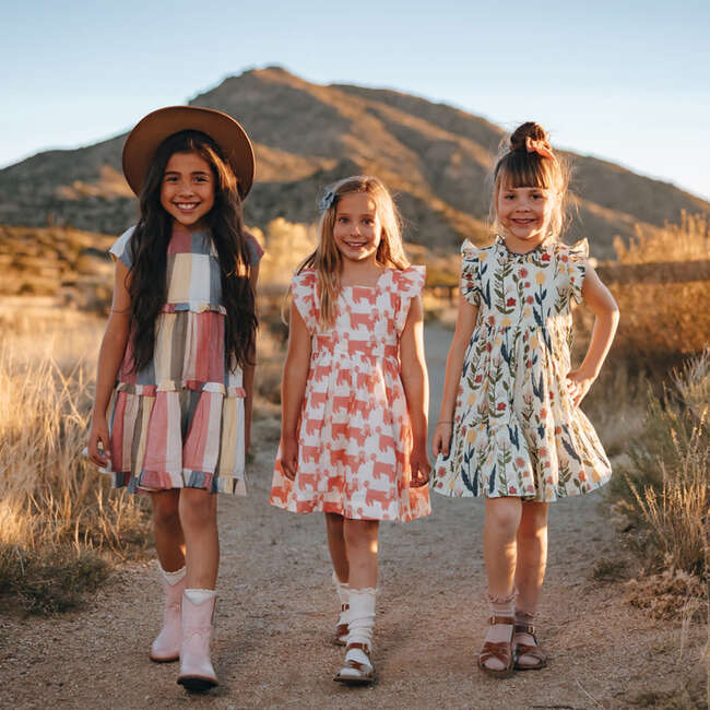 Elsie Square Neck Dress, Poodle Party - Dresses - 2