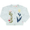 Paper Vintage Floral Sweater, Light Aqua - Sweaters - 1 - thumbnail