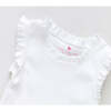 Organic Ruffle Rib Tank, White - Blouses - 2