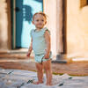 Organic Ruffle Rib 2-Piece Set, Frosty Green - Mixed Apparel Set - 2