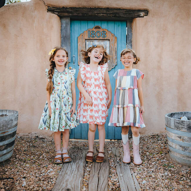 Elsie Square Neck Dress, Poodle Party - Dresses - 4