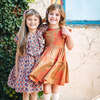 Polly 2-Tired Gathered Dress, Latte Botanical - Dresses - 3