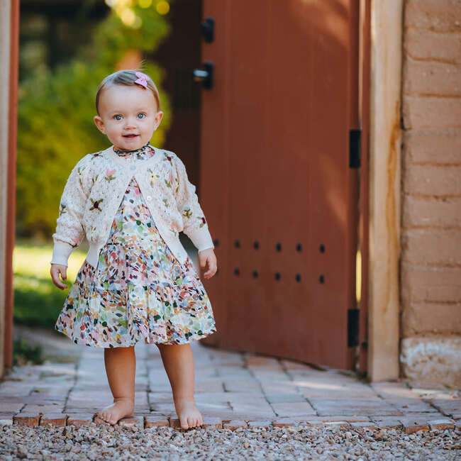 Constance Buttoned Sweater, Floral Embroidery - Sweaters - 2