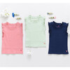 Organic Ruffle Rib Tank, Peony - Blouses - 3