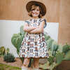 Nell Chambray Ruffle Trim Dress, Cowboy Boots - Dresses - 2