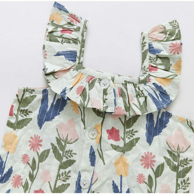 Ana Ruffle Neck Jumper, Paper Floral - Jumpers - 4