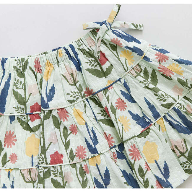 Allie Shimmer Gathered Skirt, Paper Floral - Skirts - 3