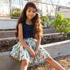 Allie Shimmer Gathered Skirt, Paper Floral - Skirts - 4