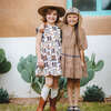 Nell Chambray Ruffle Trim Dress, Cowboy Boots - Dresses - 5