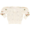 Constance Buttoned Sweater, Floral Embroidery - Sweaters - 5