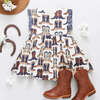 Nell Chambray Ruffle Trim Dress, Cowboy Boots - Dresses - 6