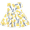 Adaline Cap Sleeve Dress, Yellow Pom Pom - Dresses - 6