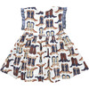 Nell Chambray Ruffle Trim Dress, Cowboy Boots - Dresses - 7