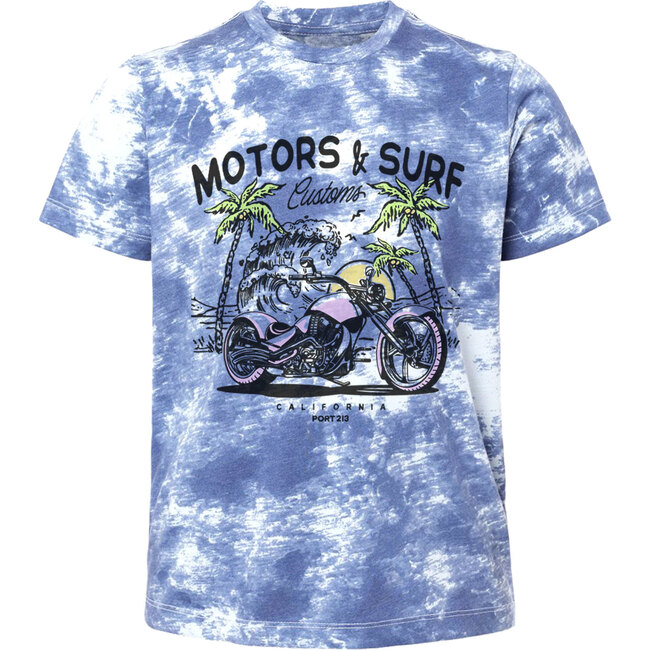 Motors And Surf Short Sleeve T-Shirt, Blue