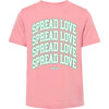 Spread Love Rib Knit Short Sleeve Crew Neck T-Shirt, Pink - T-Shirts - 2