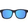 Polarized Navigator: Cobalt Mirrored Lens, Jet Black - Sunglasses - 1 - thumbnail