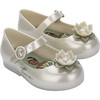Sweet Love + Disney Princess BB Mary Jane, Metallic White & Green - Mary Janes - 1 - thumbnail