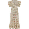 Women's Analise Linen Dress, Vintage Block Stamp - Dresses - 1 - thumbnail