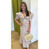 Women's Analise Linen Dress, Vintage Block Stamp - Dresses - 2