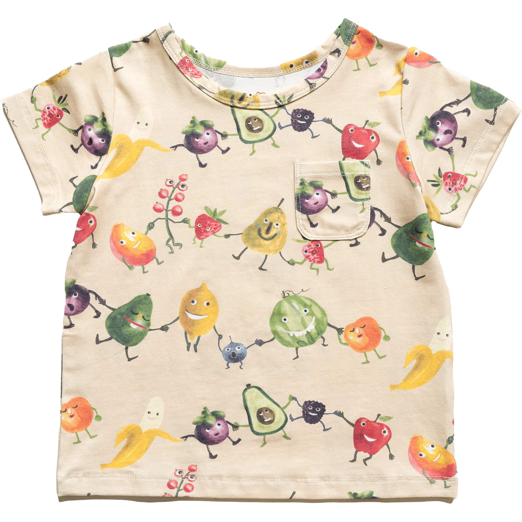 Brooklyn Short Sleeve Pocket Tee, Fruity Party - Tees - 1