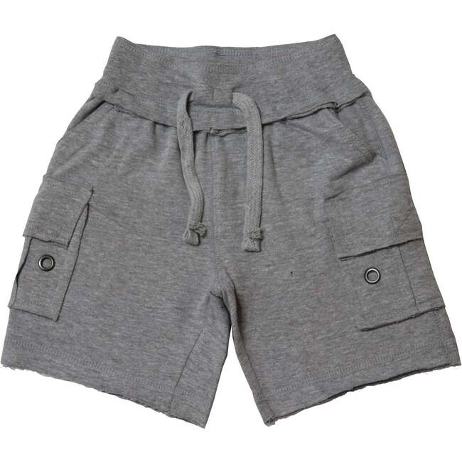 Kids Solid Cargo Shorts - Heather Gray