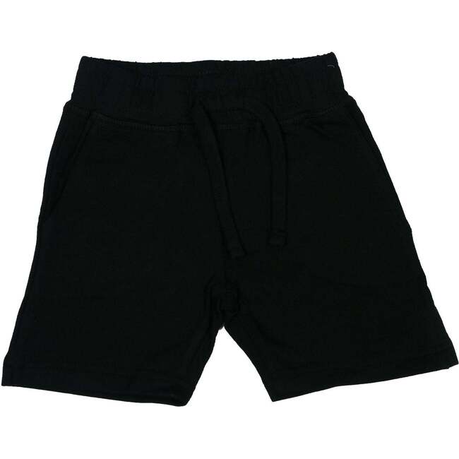Kids Solid Comfy Shorts - Black - Shorts - 1