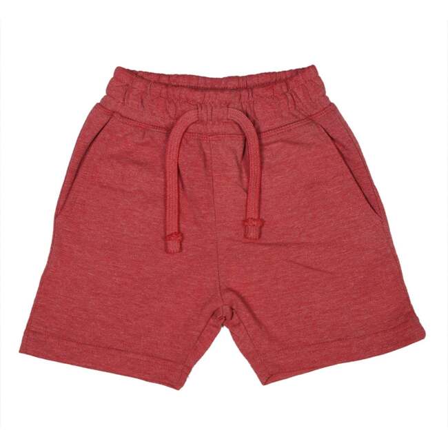 Kids Heathered Comfy Shorts - Distressed Red - Shorts - 1