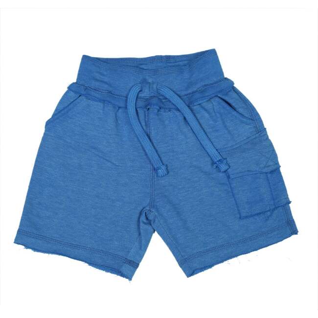 Kids Heathered Cargo Shorts - Distressed Cobalt - Shorts - 1