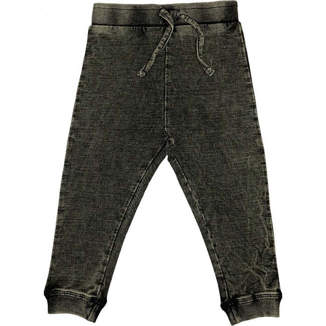 Kids Denim Knit Jogger Pants - Black Denim