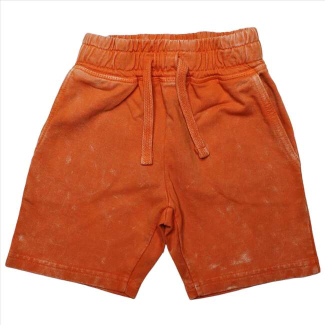 Kids Solid Enzyme Shorts, Orange - Shorts - 1