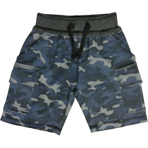 Kids Camo Cargo Shorts - Navy Camo
