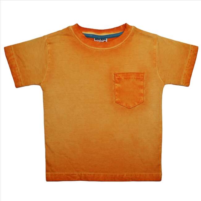 Kids Pigment Pocket Tee - Orange - Shirts - 1