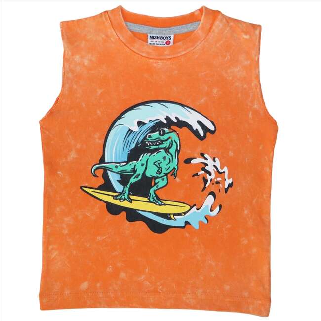 Kids Enzyme Muscle Tee - Dino Surf - Shirts - 1