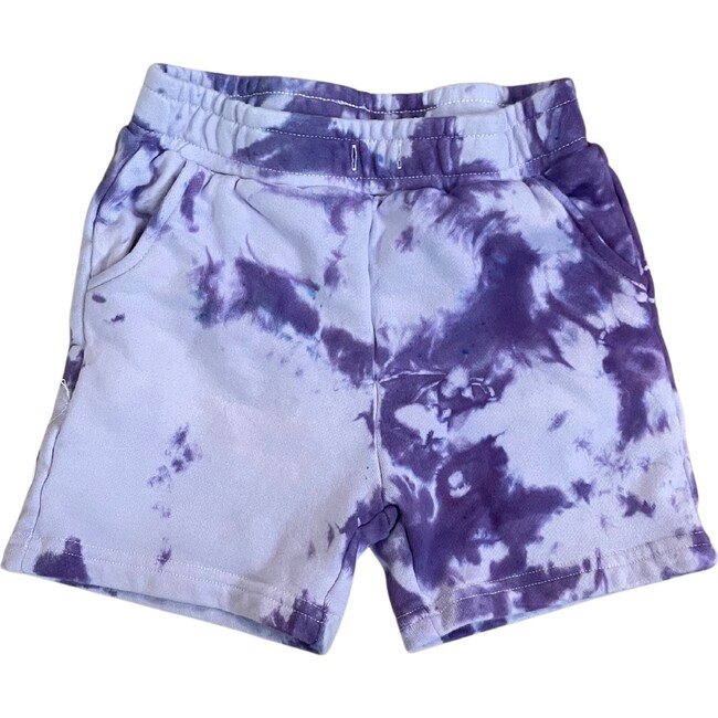 Tie-Dye French Terry Sweat Shorts, Purple