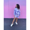 Tie-Dye French Terry Sweat Shorts, Purple - Shorts - 3