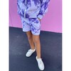 Tie-Dye French Terry Sweat Shorts, Purple - Shorts - 4