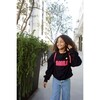 Crew Neck Sweatshirt With SMILE Patch, Black - Sweatshirts - 3