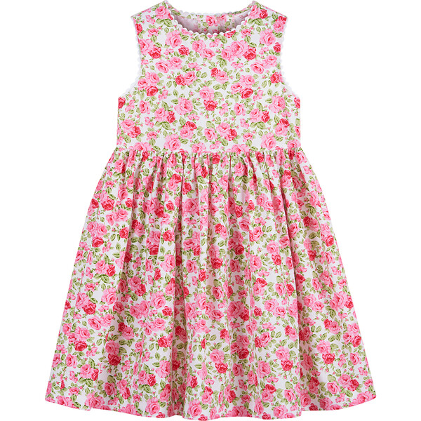 Adelina Petit Rose Ric Rac Dress, Red Rose - Trotters London Dresses ...