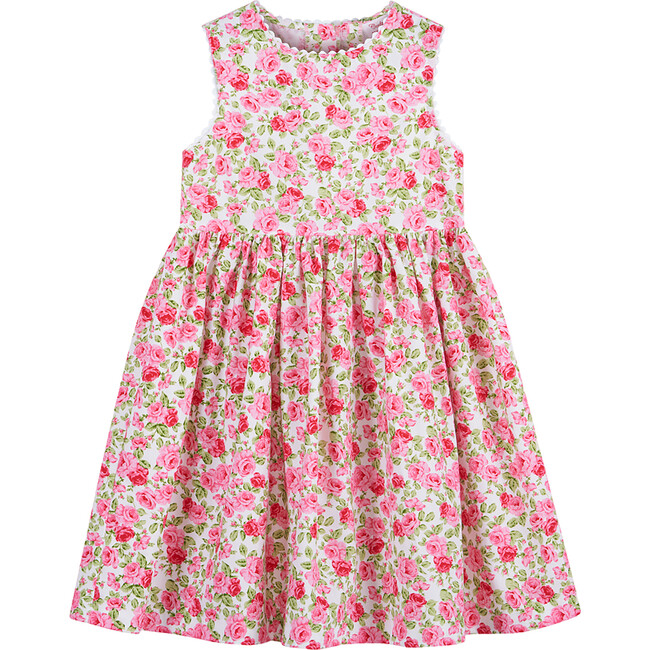 Adelina Petit Rose Ric Rac Dress, Red Rose