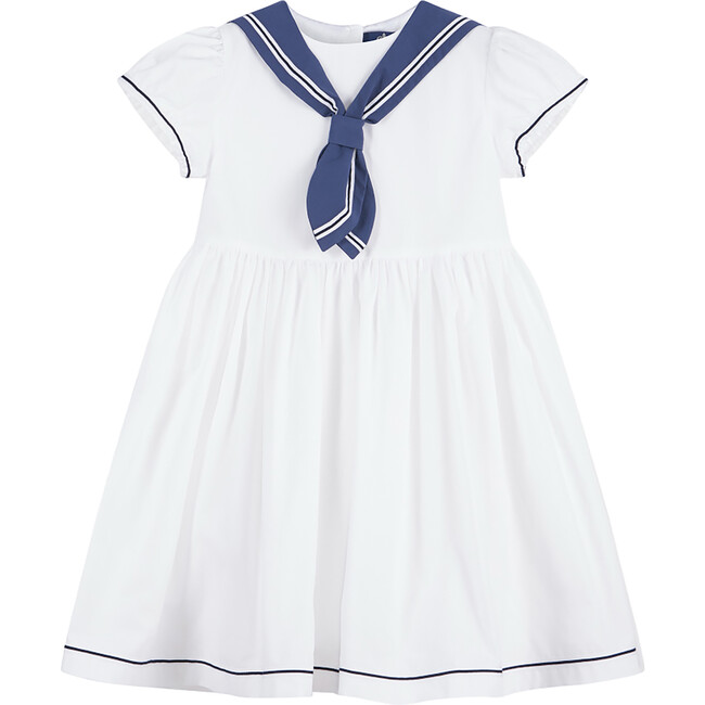 Philippa Sailor Dress, Pale Blue