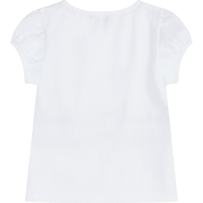 Liberty Print Willoughby Applique T-Shirt, White & Pink - Tees - 2